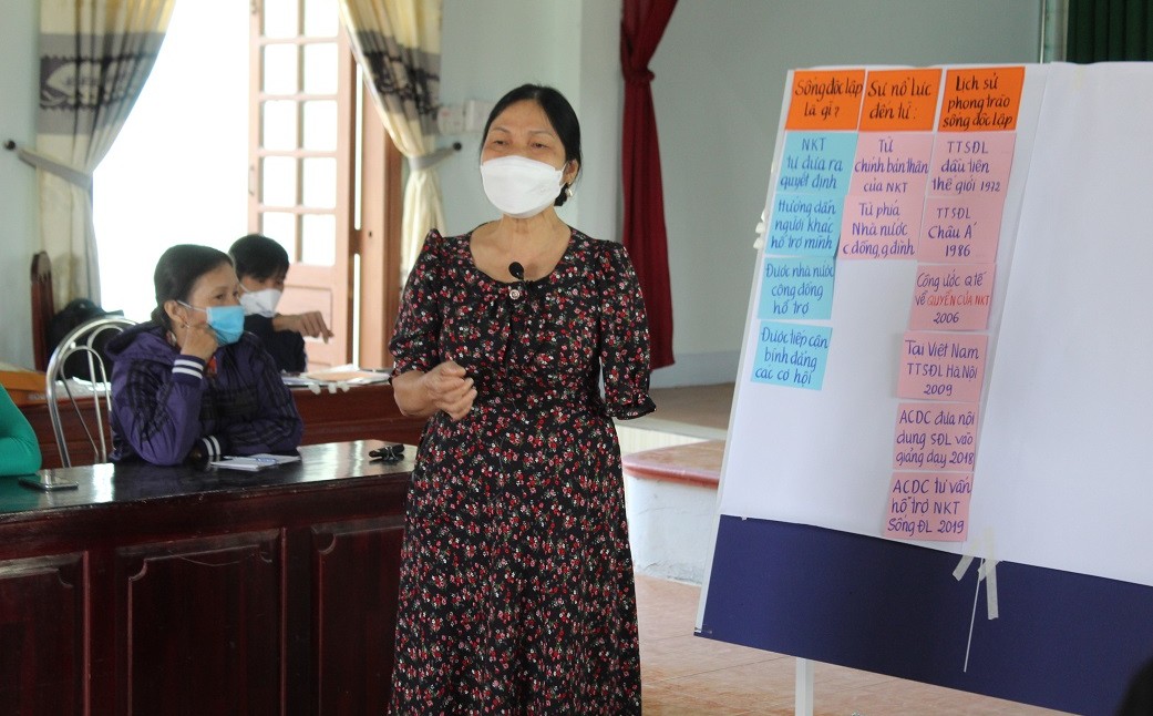 Hải Lăng: Tập huấn Sống độc lập của người khuyết tật cho cán bộ Hội và các ban ngành liên quan